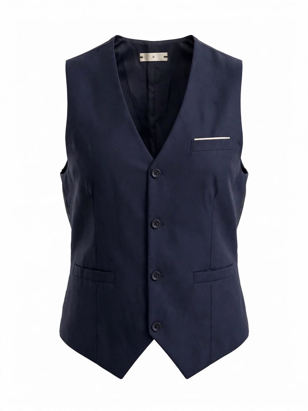 Men's Navy Waistcoat Vest - Classic Formal Style Size M